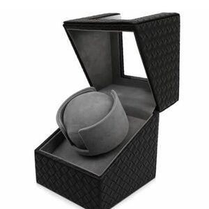 Viiff Automatic Watch Winder Silent Rotation Prismatic  Leather Display Case